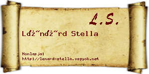 Lénárd Stella névjegykártya