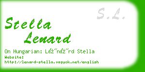 stella lenard business card